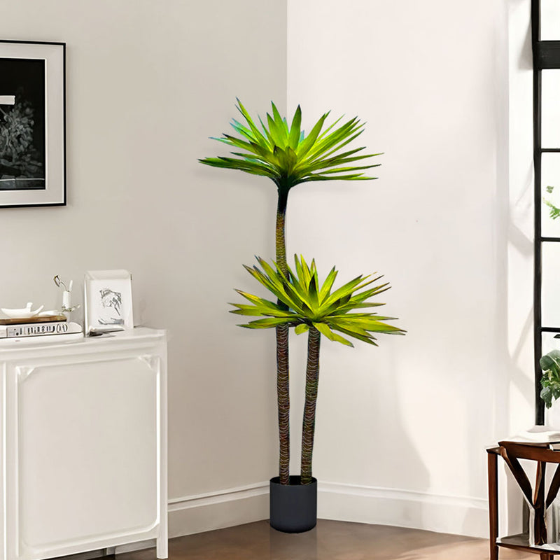150cm Yucca Artificial Tree Polyurethane Polyethylene Plastic 2 Branches Green