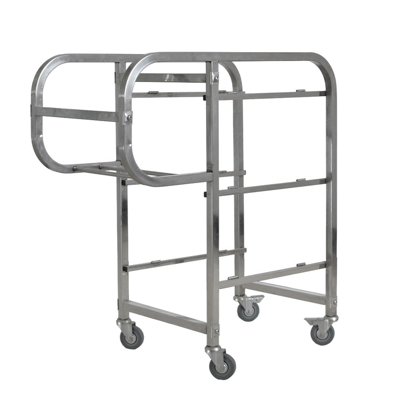 3 Tier Kitchen Food Trolley Pvc Five Buckets 82x43x92cm Wheels