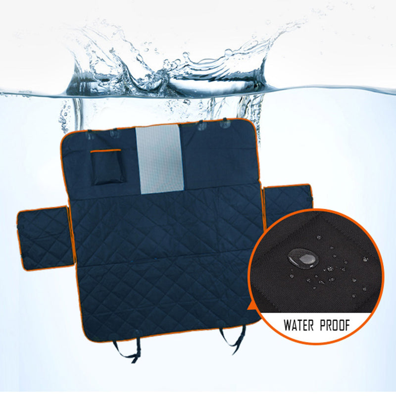Oxford Cloth Waterproof Dog Car Seat Cover Protector Black Nonslip 135x145cm