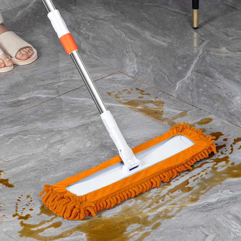5X 80x12cm Orange Microfiber Flat Mop Cloth Covers Stainless Steel Pvc Chenille
