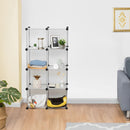 2X Transparent 8 Cube Shelf Box Polypropylene Plastic Portable Closet Organizer