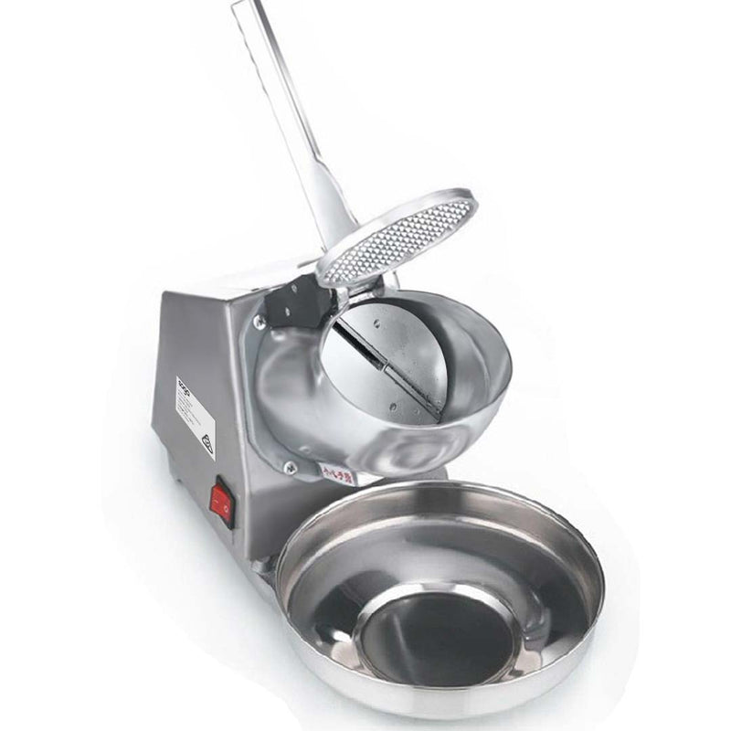 Dual Blade Electric Ice Shaver Stainless Steel Machine 95KG/HR Commercial