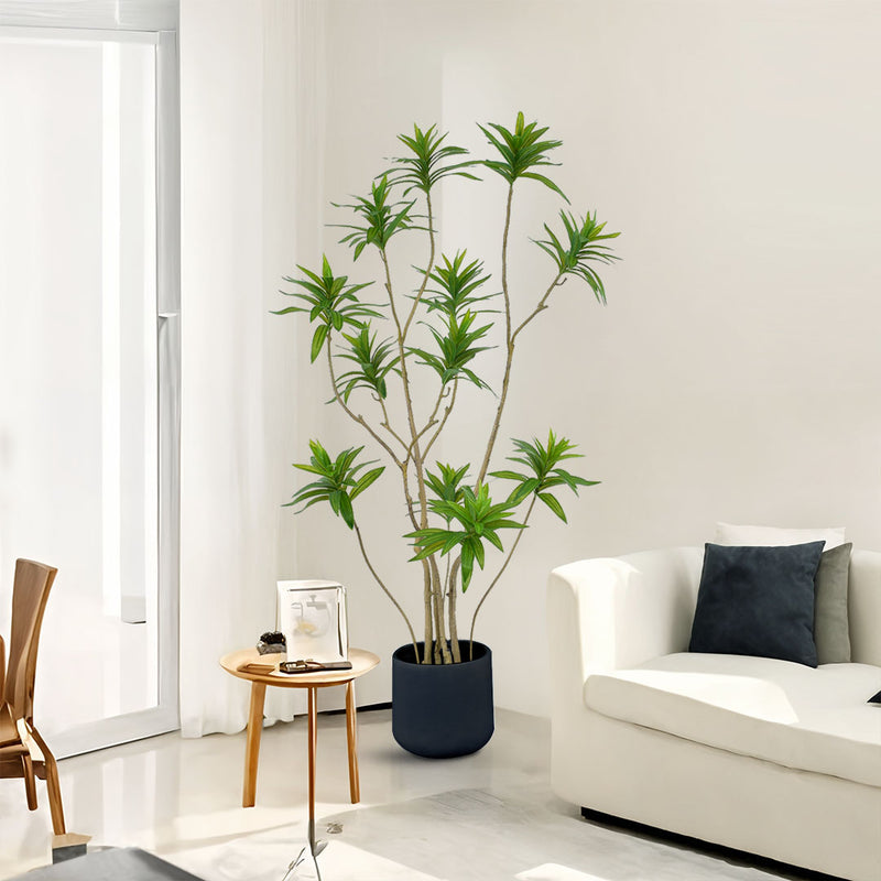 2X 150cm Artificial Lily Bamboo Tree Home Decor Realistic Green Plant 12 Branches