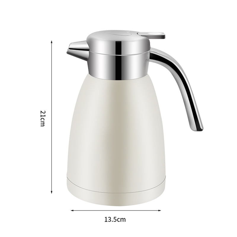 1.2L 18/10 Stainless Steel Insulated Vacuum Bottle Spill Proof Lid White