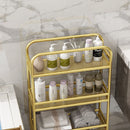 3 Tier Metal Bathroom Shelf 50x20x80cm Multifunctional Storage Rack Gold