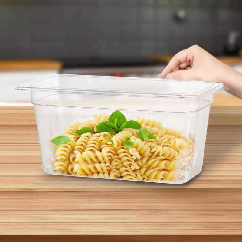 Clear Gastronorm GN Pan 1/3 Food Tray Set of 2 Polycarbonate 15cm Durable