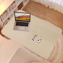 White Maple Bedside Table 40x80cm Movable Desk with Wheels White Metal Frame