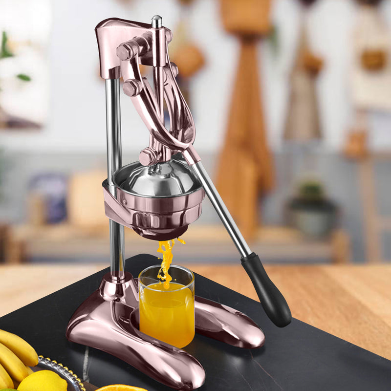 2X Manual Citrus Juicer Hand Press 48cm 304 Stainless Steel Gold