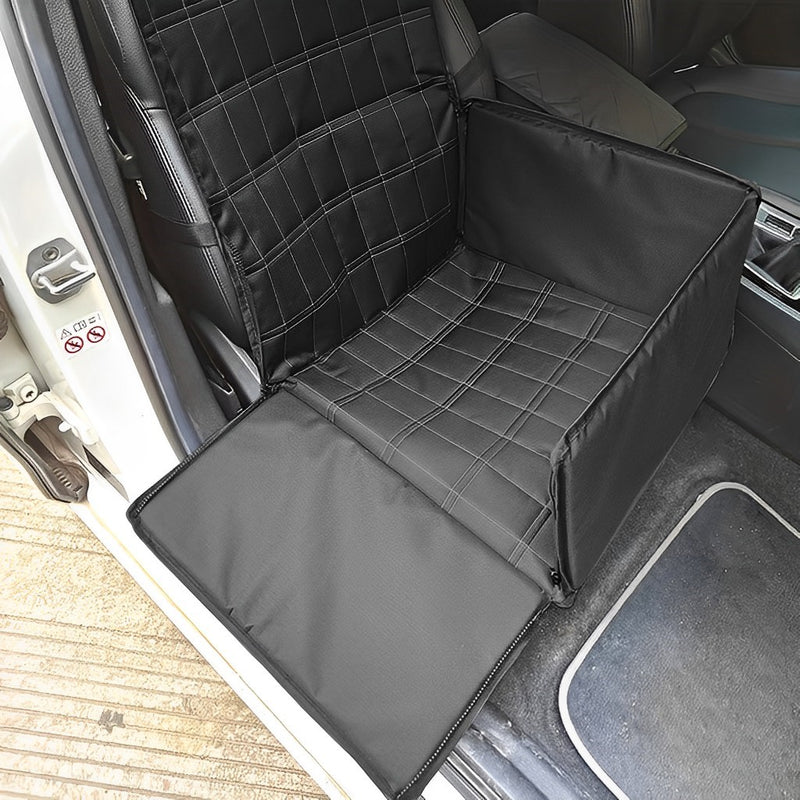 2X Black Oxford Car Pet Sitting Bag Breathable Non-Slip Portable Travel Bed