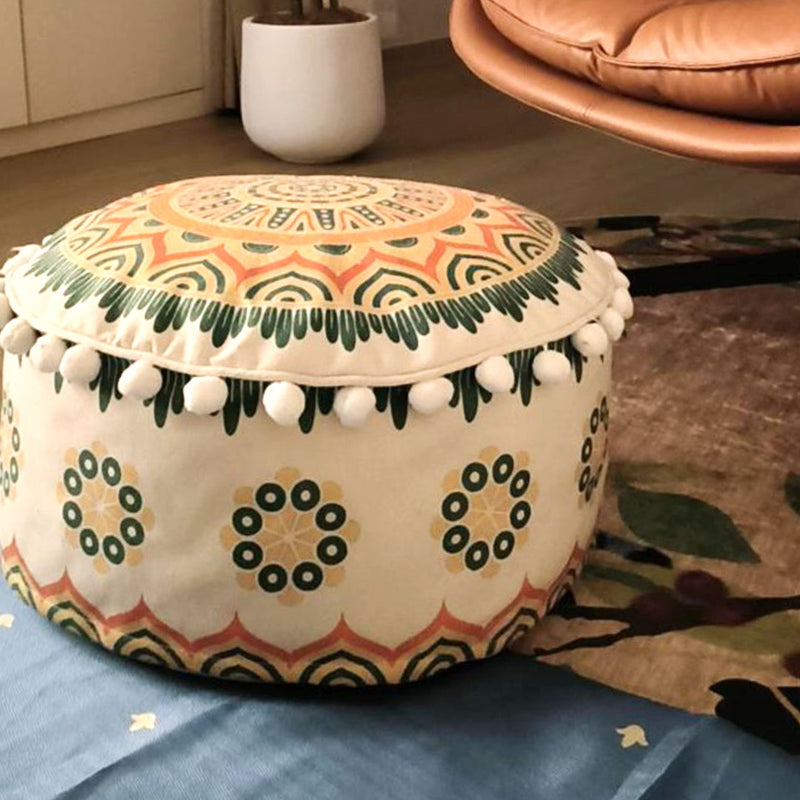 2X 50x30cm Polyester Cotton Pouf Cushion With EPP Particle Support Multicolor