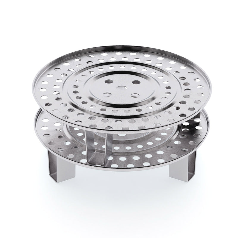 43cm 18/10 Stainless Steel Steamer Insert Stockpot Rack 3 Legs Silver