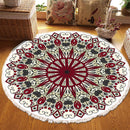 120cm Mandala Tassel Print Polyester Doormat Anti-Slip Rug Home Decor
