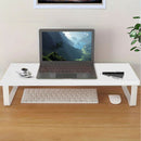 White Monitor Stand 50cm Ergonomic Elevated Desk Organizer Home Office Storage
