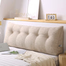120cm Beige Triangular Wedge Bed Pillow Headboard Backrest Cushion Home Decor