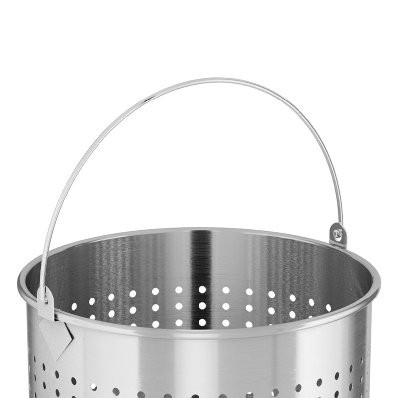 2X 98L 50cm 18/10 Stainless Steel Perforated Stockpot Pasta Strainer Handle