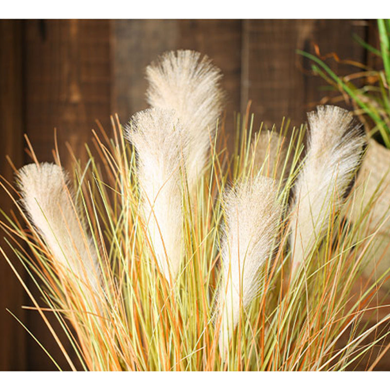 2X 137cm Artificial Reed Bulrush Grass Indoor Outdoor Fake Plant Decor Green