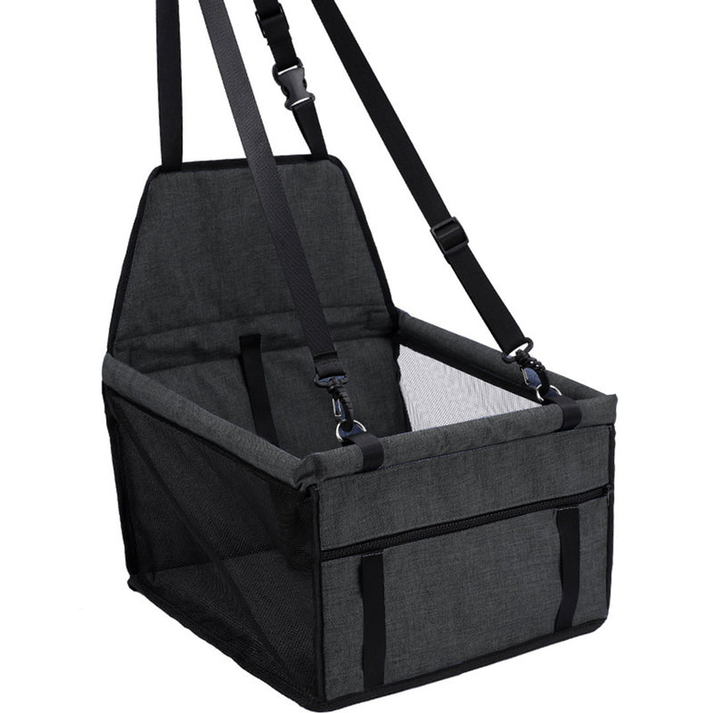 2X Pet Booster Car Seat 40x30x25cm 600D Oxford Waterproof Breathable Black