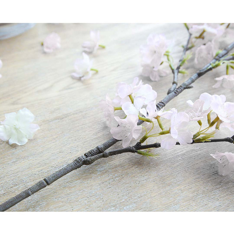 10X Artificial Cherry Blossom Stems Real Touch Silk Plastic 105cm White