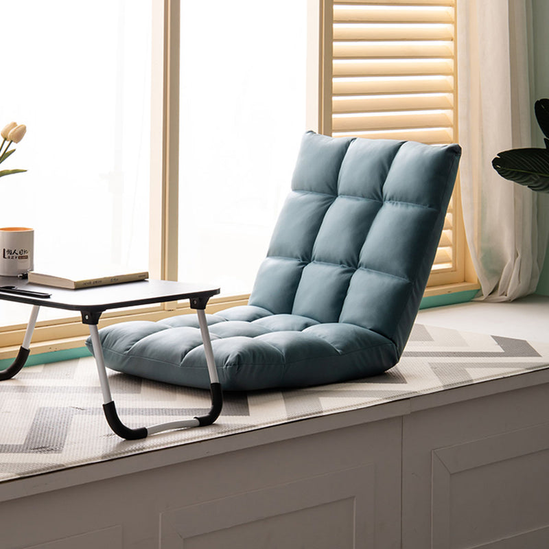 Green Indoor Outdoor Lounge Floor Recliner Air Leather Adjustable Backrest Seat