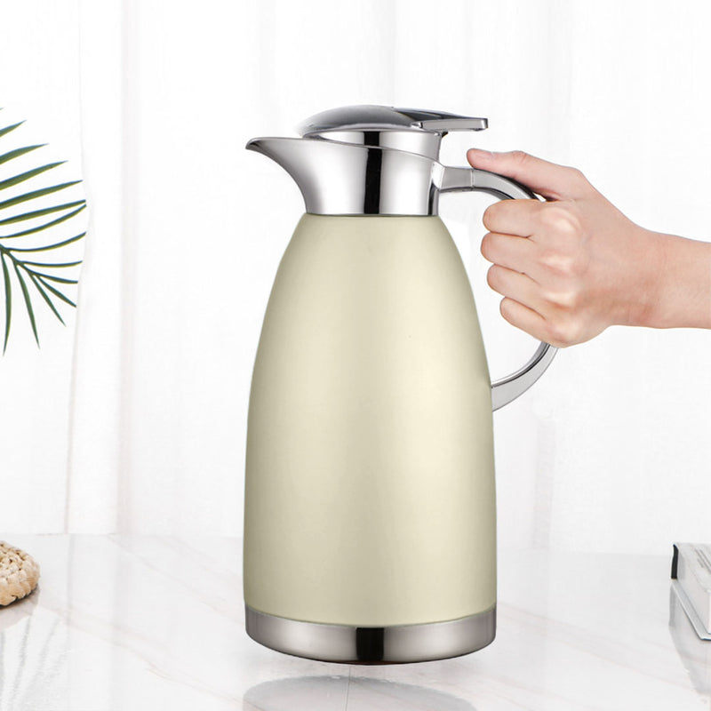 2.3L 3 Layer Vacuum Insulated Stainless Steel Flask Gold Wide Mouth Leak Proof