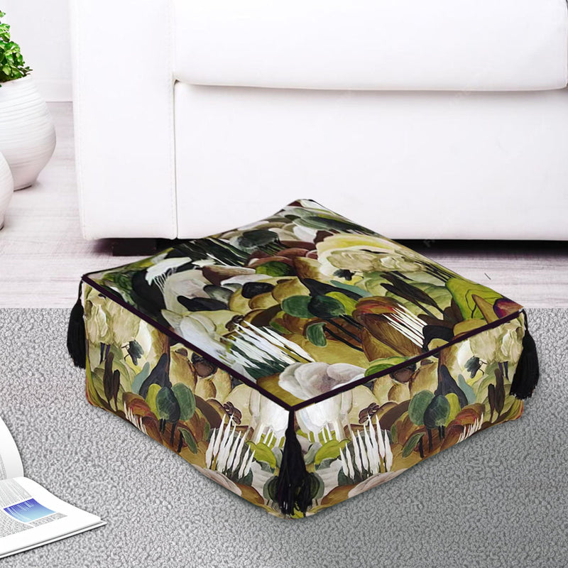 50cm Polyester Fiber Floor Pouf Cushion Epp Particle Insert Multicolor