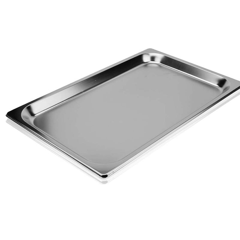 Full Size Gastronorm Pan 6.5cm Deep Stainless Steel Tray With Lid Stackable