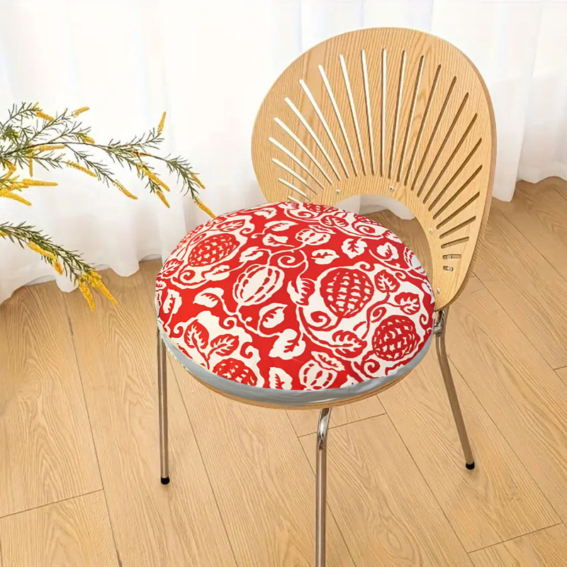 2X 45x45x18cm Red Polyester Cotton Pouffe Cushion Epp Particle Insert Plush