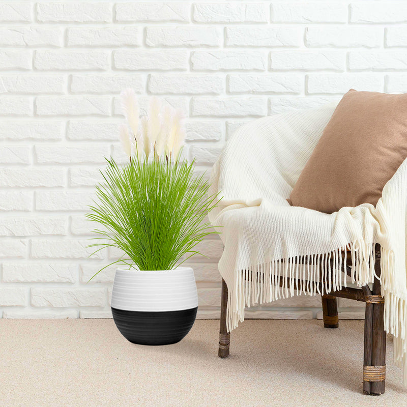 2X 137cm Potted Artificial Pampas Grass Plastic Tall Green Home Decor