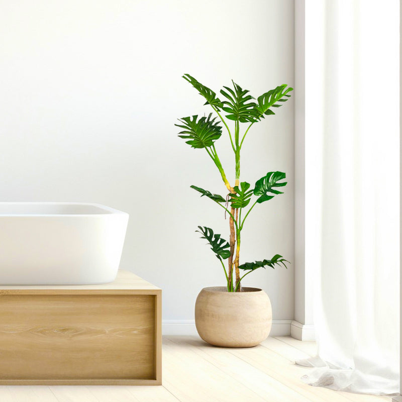 175cm Artificial Monstera Palm Tree Potted Real Touch Uv Protection Green