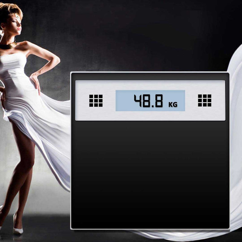 Bathroom Scale Glass 180kg Talking Electronic Lcd Display Strain Gauge