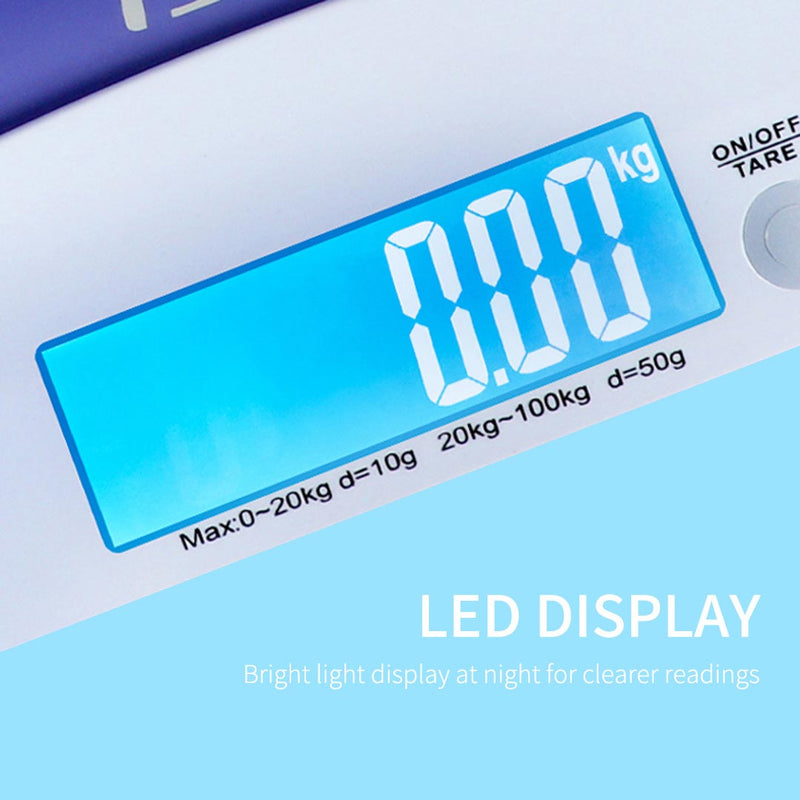 Digital Baby Scale 100kg Abs Platform 4 Inch Lcd Tare Lock Aaa Battery