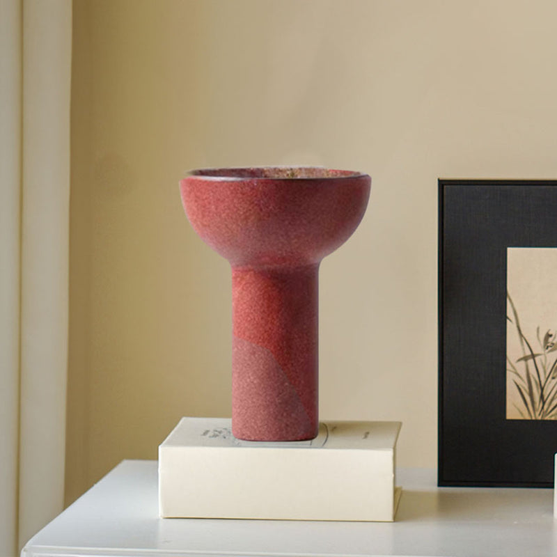 15x19.5cm Ceramic Vase Fruit Bowl Minimalist Nordic Modern Brown