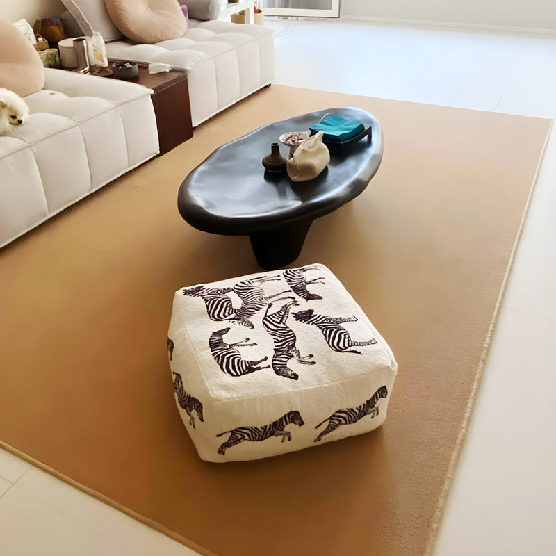 Pouf Floor Cushion Polyester Fiber 48x48x25cm Epp Particle Inserts Multicolor