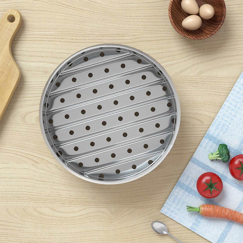 3 Tier Stainless Steel Steamer 22cm 9 Inch With Lid Interchangeable Trays