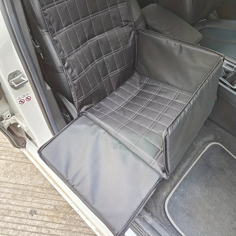 2X Car Pet Sitting Bag Polyester 42.5x25x58cm Breathable Portable Grey