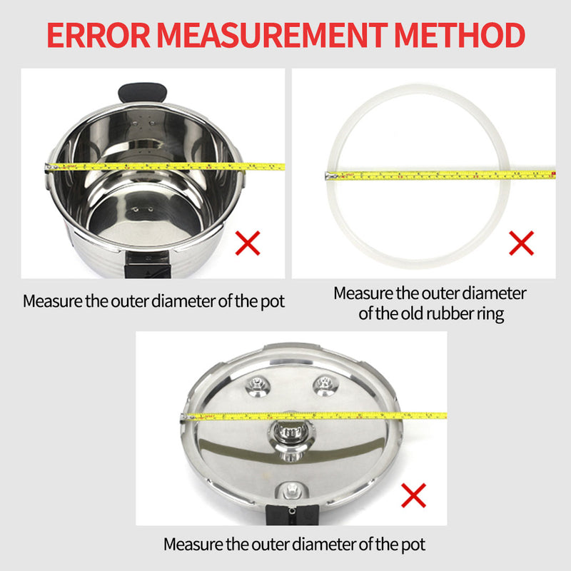 Silicone 2X 8L Pressure Cooker Seal Ring Replacement Food Grade High Temp