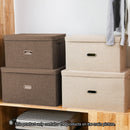 Coffee Small Foldable Canvas Storage Box Cube Clothes Basket Organizer