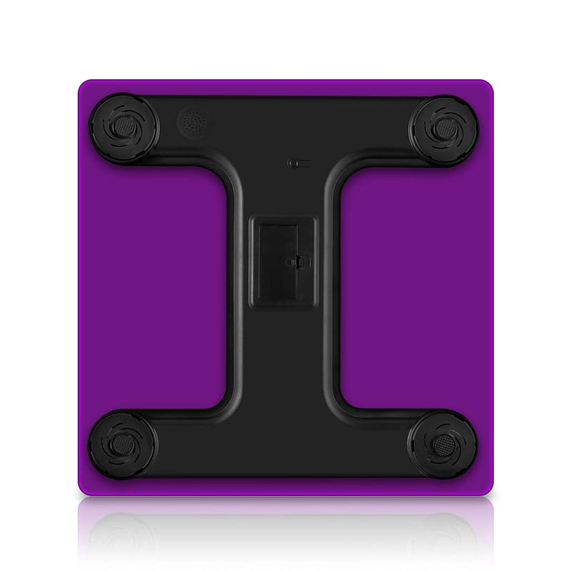 Glass Lcd Digital Body Fat Scale 180kg 8 User Strain Gauge Purple