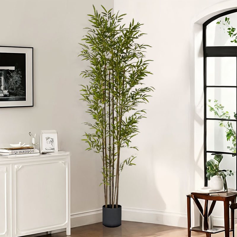 210cm Artificial Bamboo Plant Indoor 7 Branches Realistic Polyethylene Plastic