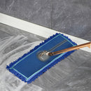 100cm Microfiber Flat Mop Set Stainless Steel Handle Dust Remover Blue Pads