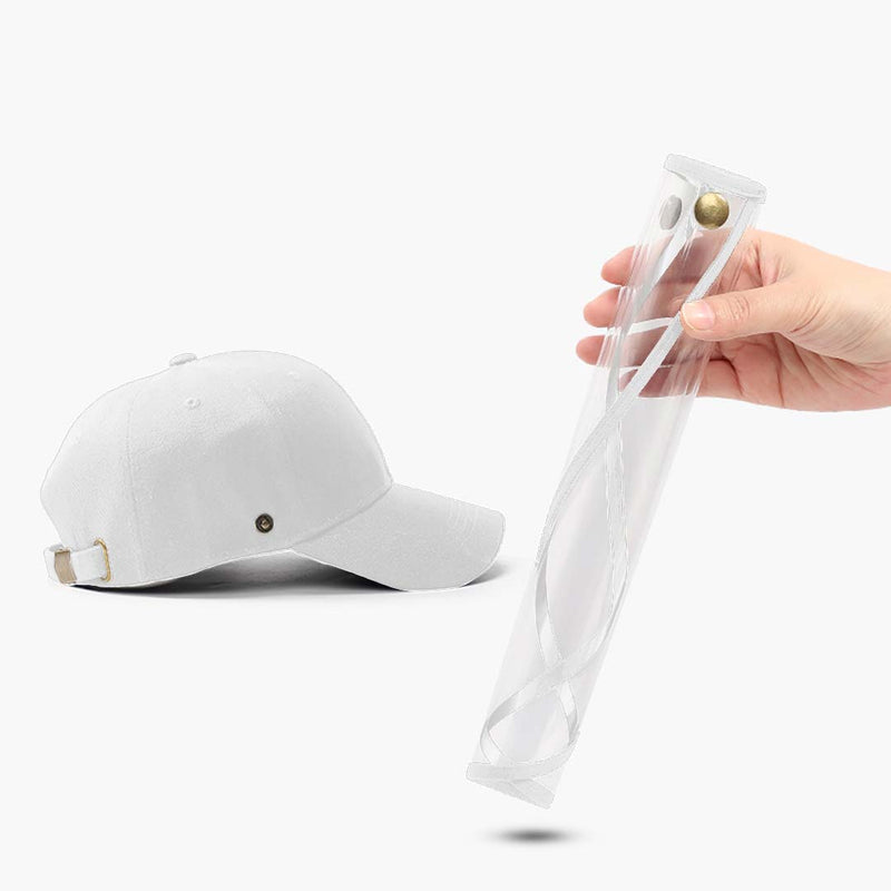 Adult Full Face Protective Hat Cotton Tpu Shield Baseball Cap White 27x41cm