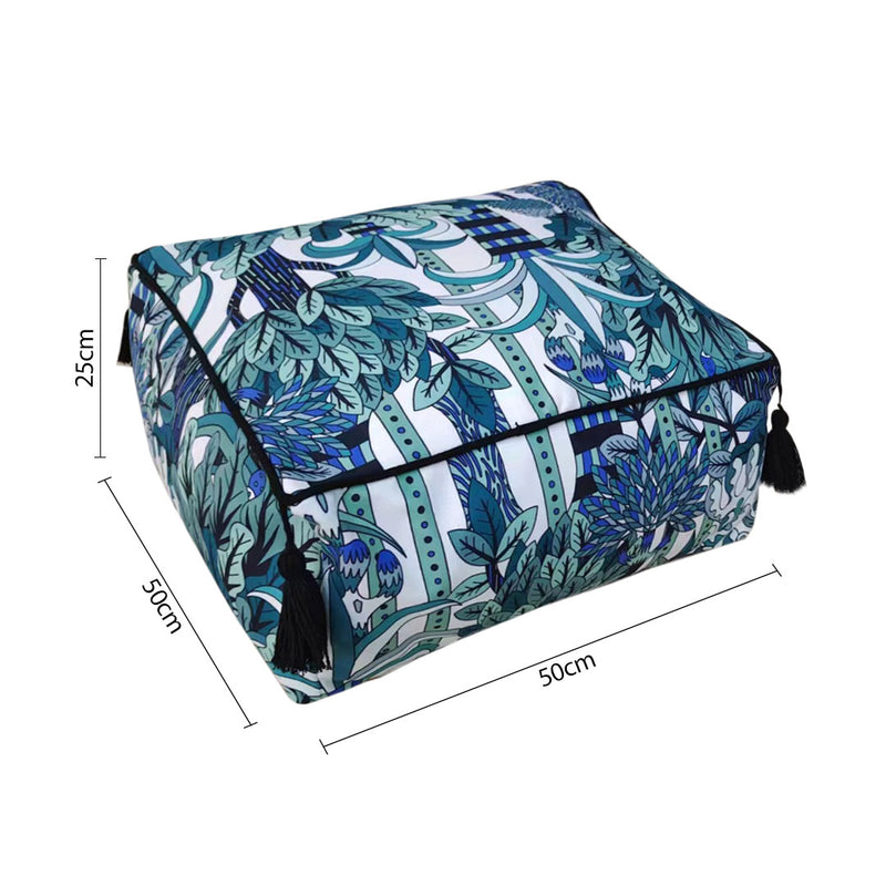 2X 50cm Polyester Fiber Floor Pouf Cushion EPP Particle Fill Multicolor