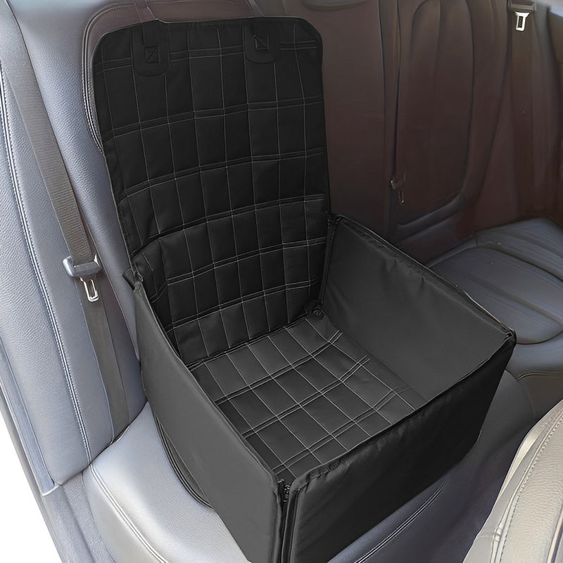 Pet Sitting Bag Car Oxford Cloth 42.5x25x58cm Black Non Slip Breathable Portable