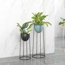 2X 70cm Tall Round Black Metal Plant Stand With Flower Pot Holder Wire Rack