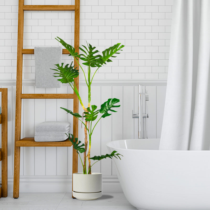 175cm Artificial Monstera Palm Tree Potted Real Touch Uv Protection Green
