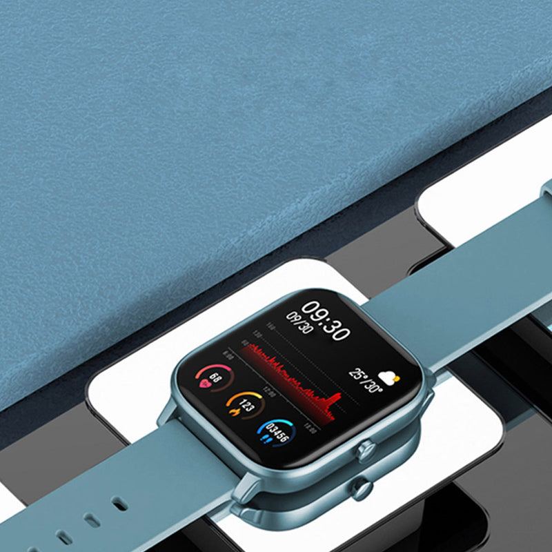 Smart Watch 1.4 Inch Ips Touchscreen Heart Rate Blood Pressure SpO2 IP67 Blue P8