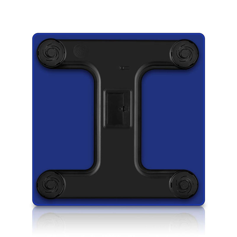 Digital Glass Body Fat Scale LCD Display 180kg Capacity 8 Users Blue