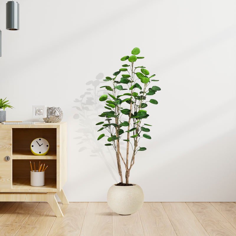 150cm Artificial Polyscias Scutellaria Tree Plastic PU Adjustable Green Indoor Decor