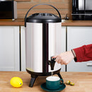 10L Portable Insulated Stainless Steel Coffee Tea Beer Brew Pot With Dispenser