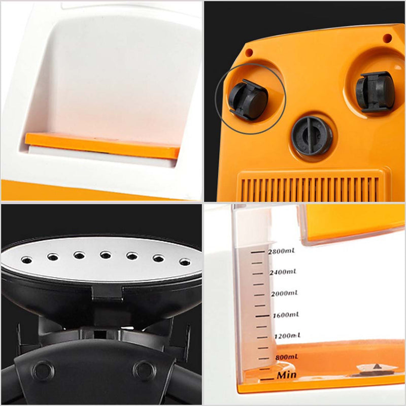 Garment Steamer 80 Minute 1800W Dual Heat Red Telescopic Pole 360 Degree Hanger